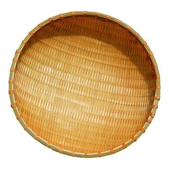 Ade bamboo weaving dustpan storage basket for household use