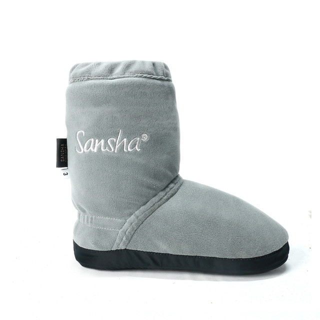 Autumn and winter dance warm-up short boots double-sided warm fleece