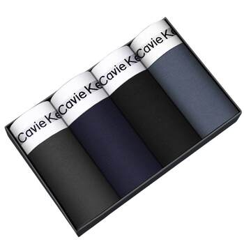 Cavie keniva modal men's underwear flat corner pure cotton breathable antibacterial ice wire stainless mark box gift box