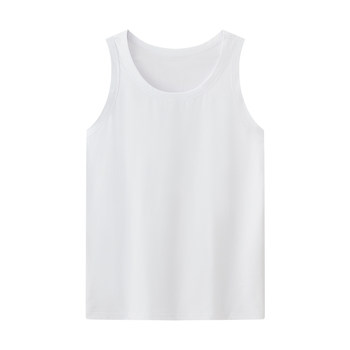 White t pure cotton vest men's sleeveless t-shirt