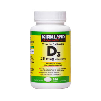 Kirkland kirkland ວິຕາມິນ d3 ການດູດຊຶມທາດການຊຽມ