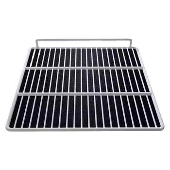 Four-door commercial refrigerator interior compartment bracket storage food and beverage partition rack in grid freezer