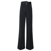 Danbaoluo womens dance pants wide-leg pants trousers modern pants ballroom dance high-waisted Latin dance costumes ballroom dance costumes