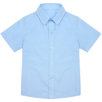 British boy's white short-sleeved shirt kindergarten uniform