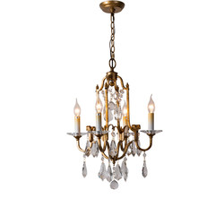 American Retro Crystal Chandelier, Country-Style French Dining Room Lamp, Personalized Art Entrance Hallway Cloakroom Lighting Fixtures