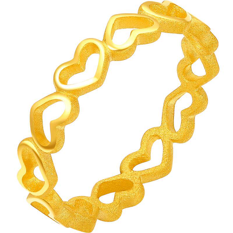 Saturday Fortune Gold Sweetheart Ring Women's Pure Gold Priced Sweet and Cool Girl Series as a Holiday Gift for Your Girlfriend