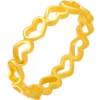 Saturday Fortune Gold Sweetheart Ring Women's Pure Gold Priced Sweet and Cool Girl Series as a Holiday Gift for Your Girlfriend