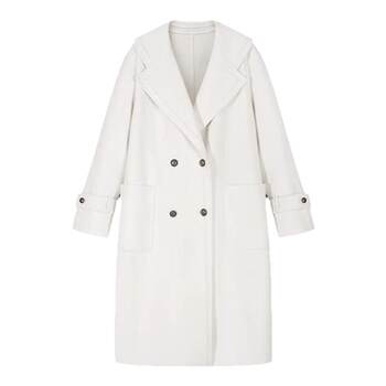 PIT复古绵羊毛长款双面呢外套女2025冬装新款高级感呢子大衣外套