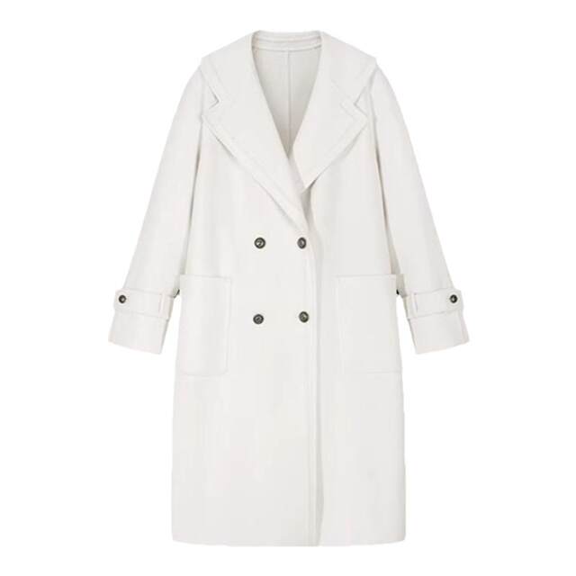 PIT复古绵羊毛长款双面呢外套女2025冬装新款高级感呢子大衣外套