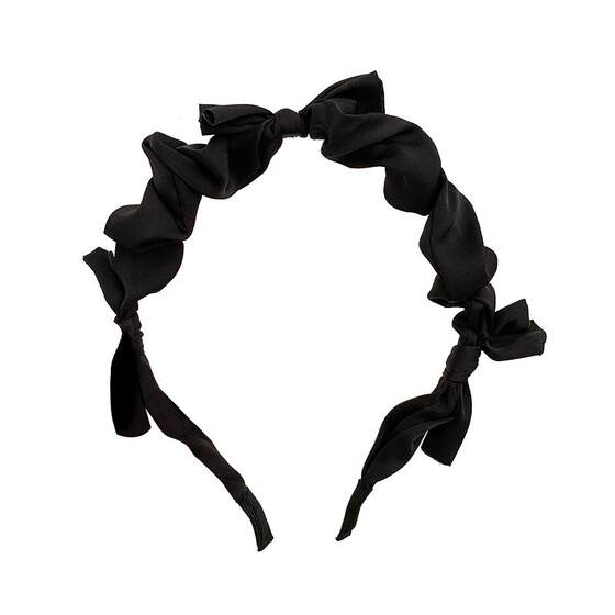 Sweet and versatile headband satin bow hairpin headpiece
