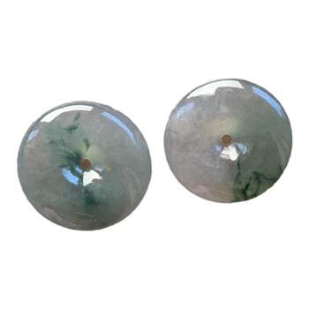 Burmese jade pendant ice floating flower small peace buckle pendant