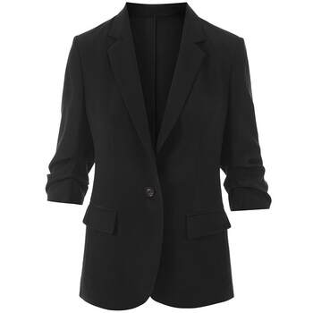 Langzi 25 mulberry silk black temperament suit jacket shoulder classic business commuting style suit women's summer style ໃຫມ່