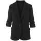 Langzi 25 Mulberry Silk Black Temperament Suit Jacket Shoulder Classic Business Commuting Style suit Women's Summer Style ໃຫມ່