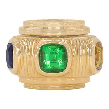 Rotating decompression gemstone pendant bracelet dual-purpose jewelry