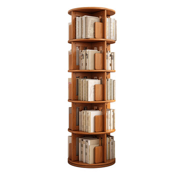 Rotating bookshelf package installation sf all solid wood
