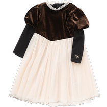 Balabala childrens pants girls leggings trousers comfortable and fashionable slim pants soft elastic splicing autumn