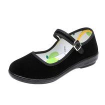 New old Beijing cloth shoes black generation childrens shoes dance shoes flat performance shoes childrens performance shoes 3 years old - 12 years old