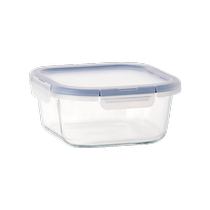 LOCK&LOCK crisper box set separated glass box microwave heating transparent food refrigerator storage box 321