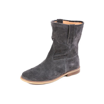 ເກີບຫນັງແທ້ຂອງ nubuck ເກີບສັ້ນສໍາລັບແມ່ຍິງ ເກີບເກີບສັ້ນ soled ສໍາລັບແມ່ຍິງ Chel boots Martin boots trendy ເກີບສັ້ນໃຫມ່ສໍາລັບແມ່ຍິງໃນພາກຮຽນ spring ແລະດູໃບໄມ້ລົ່ນເກີບດຽວ