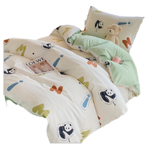 Muji student dormitory bed three-piece set pure cotton 2024 new single bed quilt cover sheets bedding