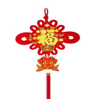 Chinese knot blessing pendant couplet background wall living room large porch pendant high-end housewarming decoration dance props