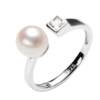 Golden Charm 7-8mm perfect round Akoya seawater pearl ring