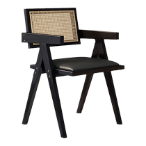 Signmaker rattan chair home balcony dining chair B&B rattan chair simple solid wood Nordic style Chandigarh armchair