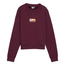 PUMA round neck sweatshirt womens new casual loose top sports long-sleeved pullover 681930-44