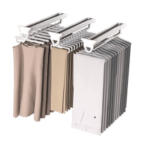 Trouser rack wardrobe built-in pull-out slide multi-functional telescopic top-mounted trouser rack trouser track storage artifact accessory