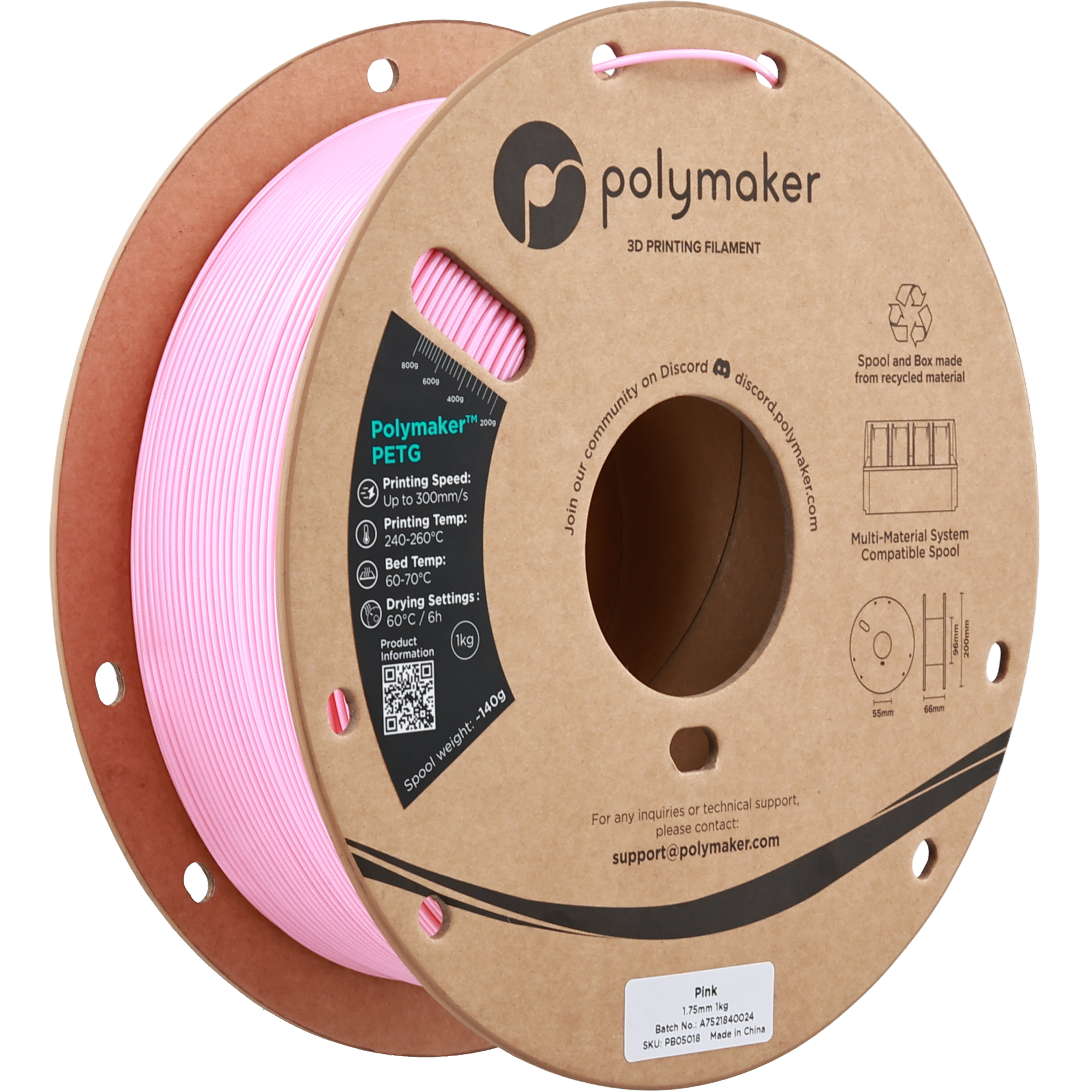 [ลด 109 หยวน เมื่อซื้อ 3 ชิ้นใดก็ได้] Polymaker ฟิลเมนต์พิมพ์ 3D PETG แข็งแรง มั่นคง ทนทาน เนื้อเรียบ เชื่อถือได้ เหมาะสำหรับเครื่องพิมพ์ Tuozhu ขนาด 1.75 มม. 1 กิโลกรัม