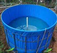 Складной круглый дорожный пластиковый брезент, карп, увеличенная толщина