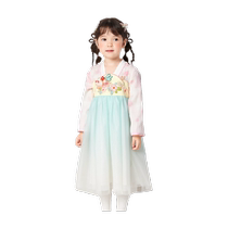 Balabala girls Hanfu national style dress 24 new childrens clothing childrens spring and autumn style childrens skirt temperament