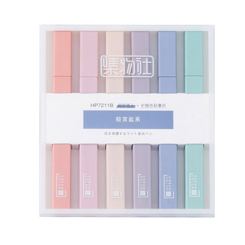 Soft-tipped, light-colored, large-capacity highlighter pen