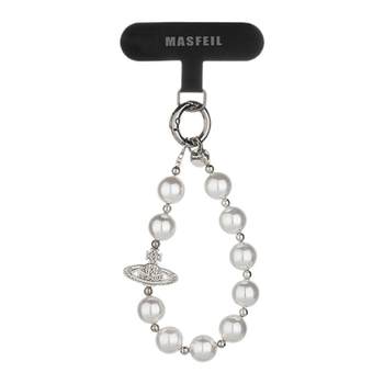 Masfeil pearl west queen mother love mobile phone hanging chain lanyard short style hanging chain rope suitable for apple 17 mobile phone case accessories bag pendant hanging decoration internet celebrity anti-lost women’s high-level sense