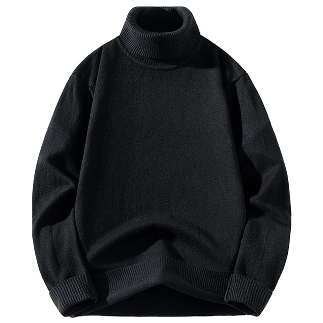 New winter sweater thickened warm turtleneck knitted sweater
