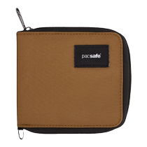 Pacsafe zipper short bifold wallet for men RFID anti-degaussing and anti-theft brush small wallet