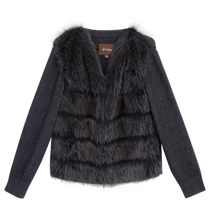 YINER specializes in 2024 winter new short fake two-piece fox fur spliced ​​rabbit fur coat