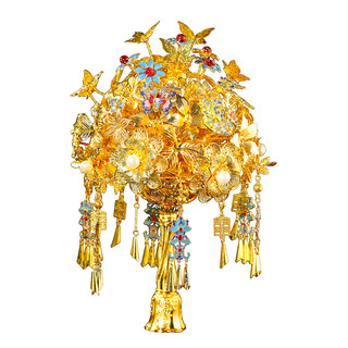 Golden chinese style bridal bouquet diy material package