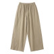 Tencel ramie ເຢັນ ແອວ elastic ກາງເກງຂາກວ້າງ