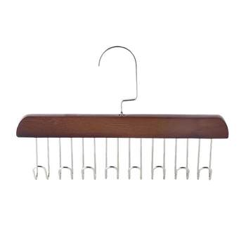 Wooden wavy clothes hanger vest suspender underwear hook