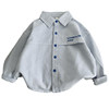 Pure cotton boys' shirts, spring and autumn casual tops, thin jackets