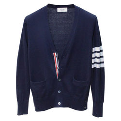 Knitted cardigan TB THOM ພາກຮຽນ spring ແນວໂນ້ມໃຫມ່ V-neck sweater ຝ້າຍ sweater ຜູ້ຊາຍແລະແມ່ຍິງຄູ່ jacket tops