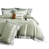 Mercury Home Textiles high count high density long-staple cotton four-piece set pure cotton satin set simple bed sheet and quilt cover 24 years new product