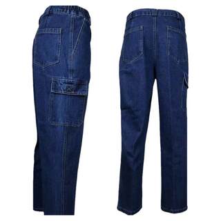 牛仔电焊纯棉工作服裤子男加厚耐磨宽松防烫牛仔裤劳保工作服工装