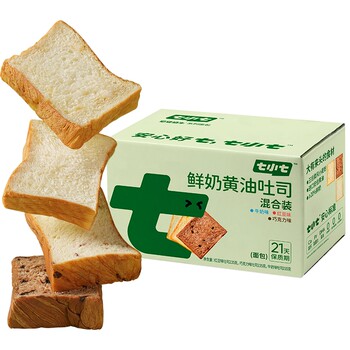 Qixiaoqi thick-cut toast with fresh milk and butter for breakfast