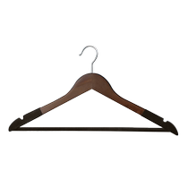 Solid wood flocking hangers bold and large wooden hangers special anti-slip high-end clothes rack supports for home hanging wardrobes
