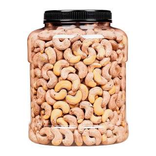 新货带紫皮大腰果仁坚果零食500g原味盐焗官方旗舰店干果批发