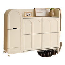 Quanyou Home Small-sized Porch Cabinet Shoe Cabinet Integrated French Cream Style Tumble Shoe Cabinet 129581F