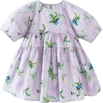(MOP Joint) Mini Balabala Raglan Sleeve Dress Girls Pure Cotton Sweet Princess Style Skirt Summer