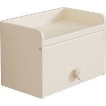 Cream style bathroom tissue box toilet roll holder bathroom storage rack wall hanging paper box 3062